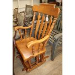 A beech rocking chair