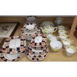 A Wood & Sons Napoli pattern part dinner service and a Staffordshire teaset