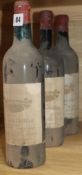 Three bottles of Chateau Rauzan Segla margaux, 1945