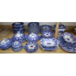 An extensive Wedgwood pearlware 'Shannon' pattern blue and white dinner service