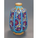 A Longwy Art Deco vase height 27cm