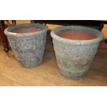 A pair of Atlantis garden planters Diam.49cm