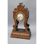 A French boullework mantel clock H.50cm