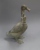 A bronze goose