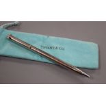 A Tiffany & Co sterling pen, with Tiffany pouch.