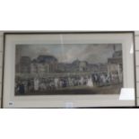 coloured aquatint, Arrival of George IV at The Royal Pavilion, Brighton 1806, 34 x 67cm