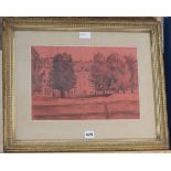Clifford Hall RBA, ROI (1904-1973), 'Trees and Houses, Vannes', signed, dated '60, hand-written