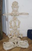 A Victorian white painted stick / umbrella stand height 68cm