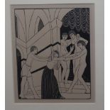 Eric Gill (1882-1940), 'The Harem', 1925, wood engraving, 12 x 9.5cm