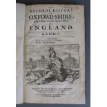 Plot, Robert - The Natural History of Oxfordshire, folio, contemporary calf, rebacked, with 16