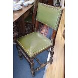 A set of four Jacobean style dining chairs