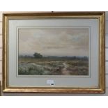 Joseph Powell, watercolour, "The Marsh between Pulborough and Amberley", signed, 35 x 53cm