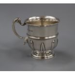 A George VI silver christening mug by Goldsmiths & Silversmiths Co Ltd, London, 1940, 8.8cm.