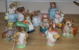 Twelve Beswick Beatrix Potter figures