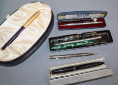 A 1977 Limited edition Parker pen and earlier pens