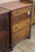 A 19th century mahogany four chest of drawers W.60cm