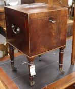 A Regency mahogany cellaret W.32cm