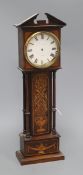 A miniature inlaid longcase height 42cm