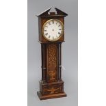 A miniature inlaid longcase height 42cm