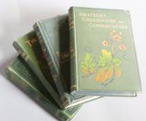 Old Garden Manuals - mostly Victorian, bound in decorated cloth and small 8vo, includes: Hibberd's
