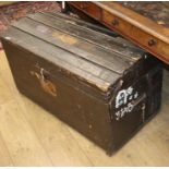 A Victorian domed top trunk W.99cm