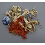 A small group of costume jewellery.