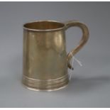 A George VI silver mug, Mappin & Webb, London, 1938, 12cm, 12 oz.