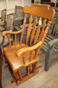 A beech rocking chair