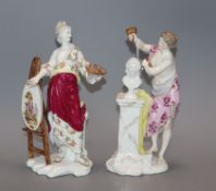 Two German porcelain figures of the Arts and Industry