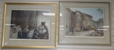 Sir William Russell Flint, two limited edition signed prints, 46 x 60cm approx,