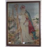 A 19th century Berlin tapestry of a bishop