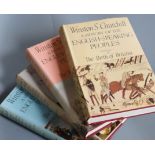 Churchill, W.S. - A History of the English Speaking Peoples, 1st edition, 4 vols, text maps, half