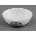 A Chinese doucai small bowl, Yongzheng mark, possibly Republic period, painted with foliate