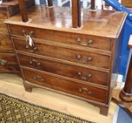 A George III mahogany chest of drawers W.95cm