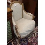 A French giltwood armchair