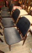 A set of four 1960's teak dining chairs