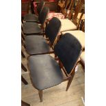 A set of four 1960's teak dining chairs