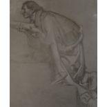 Sir Frank Brangwyn (1867-1956)coloured chalkMan presenting a petition and a pencil sketch for The