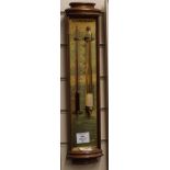 A modern 'storm glass' barometer in bow-fronted case H.46cm