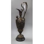 A bronze Renaissance style ewer height 61cm