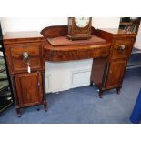 A Regency mahogany pedestal sideboard W.172cm