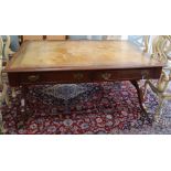 An early 19th century style mahogany partner's writing table W.167cm