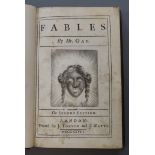 Gay, John - Fables, 2 vols, 2nd edition, 8vo, 19th century calf, Vol 1 with engraved title