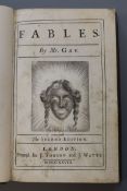Gay, John - Fables, 2 vols, 2nd edition, 8vo, 19th century calf, Vol 1 with engraved title