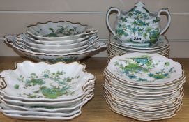 A Victorian Ridgway 37 piece dessert service