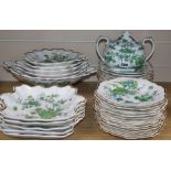 A Victorian Ridgway 37 piece dessert service