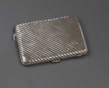 An Edwardian silver card case, Colen Hewer Cheshire, Chester, 1901, 10.6cm.