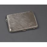 An Edwardian silver card case, Colen Hewer Cheshire, Chester, 1901, 10.6cm.