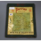 A George V 'The Perrier Map' motor map of England and Wales (complete)