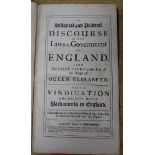Bacon, N - Discourse of The Laws and Government of England, full calf, London 1689